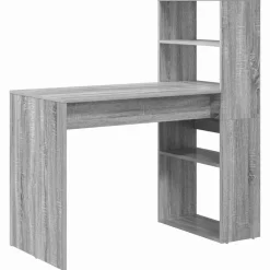 Meubles De Bureau-vidaXL Bureau Gris Sonoma 113 x 54 x 120 cm Bois d'ingénierie Sonoma gris