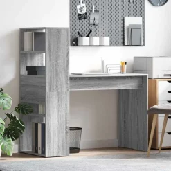Meubles De Bureau-vidaXL Bureau Gris Sonoma 113 x 54 x 120 cm Bois d'ingénierie Sonoma gris