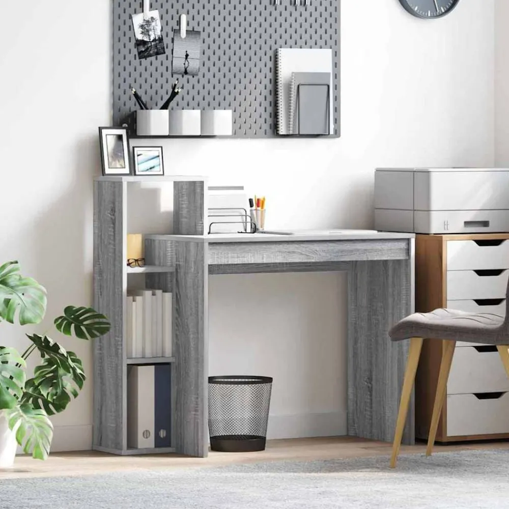 vidaXL Bureau Gris Sonoma 100 x 40 x 90 cm Bois d'ingénierie