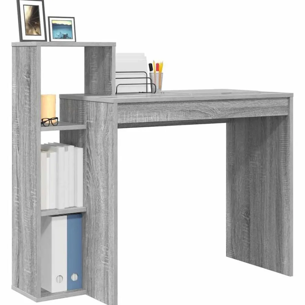 vidaXL Bureau Gris Sonoma 100 x 40 x 90 cm Bois d'ingénierie