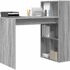 vidaXL Bureau Gris Sonoma 108 x 55 x 103.5 cm Bois d'ingénierie