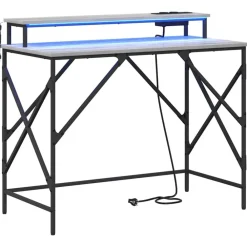 Meubles De Bureau-vidaXL Bureau Gris Sonoma 100 x 50 x 86,5 cm Bois d'ingénierie Sonoma gris