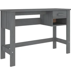 Meubles De Bureau-vidaXL Bureau HAMAR 110x40x75 cm Bois massif de pin Gris foncé