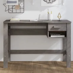 Meubles De Bureau-vidaXL Bureau HAMAR 110x40x75 cm Bois massif de pin Gris clair