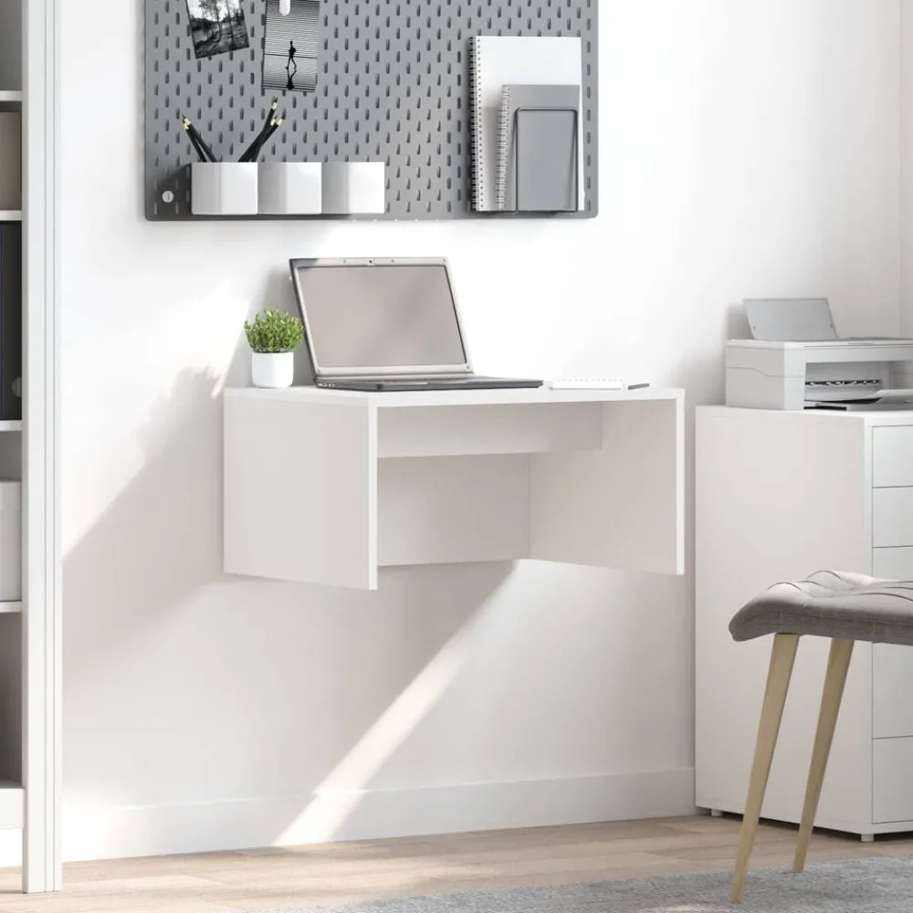 Meubles De Bureau-vidaXL Bureau mural 60 x 45 x 30 cm Bois d'ingénierie Blanc