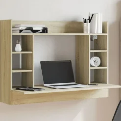 Meubles De Bureau-vidaXL Bureau mural chêne sonoma 105x48x75 cm bois d'ingénierie Ch&ecirc;ne sonoma