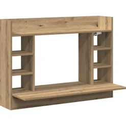Meubles De Bureau-vidaXL Bureau mural chêne artisanal 105 x 48 x 75 cm Bois d'ingénierie Ch&ecirc;ne noir
