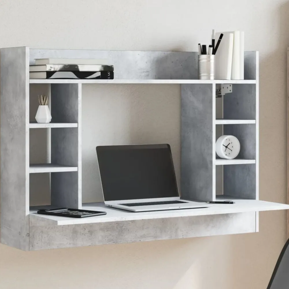vidaXL Bureau mural 105x48x75 cm bois d'ingénierie
