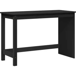 Meubles De Bureau-vidaXL Bureau 112 x 50 x 75 cm Bois de Pin Massif Noir