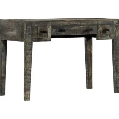 Meubles De Bureau-vidaXL Bureau Noir 110 x 50 x 75 cm Bois de manguier massif