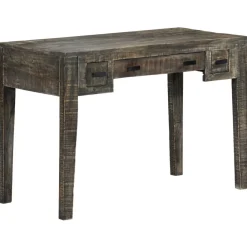 Meubles De Bureau-vidaXL Bureau Noir 110 x 50 x 75 cm Bois de manguier massif