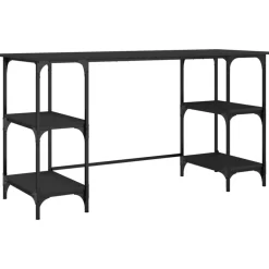 vidaXL Bureau 140x50x75 cm métal et bois d'ingénierie