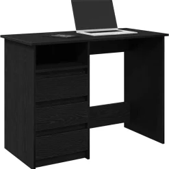 Meubles De Bureau-vidaXL Bureau 102x50x75 cm bois d'ingénierie Noir