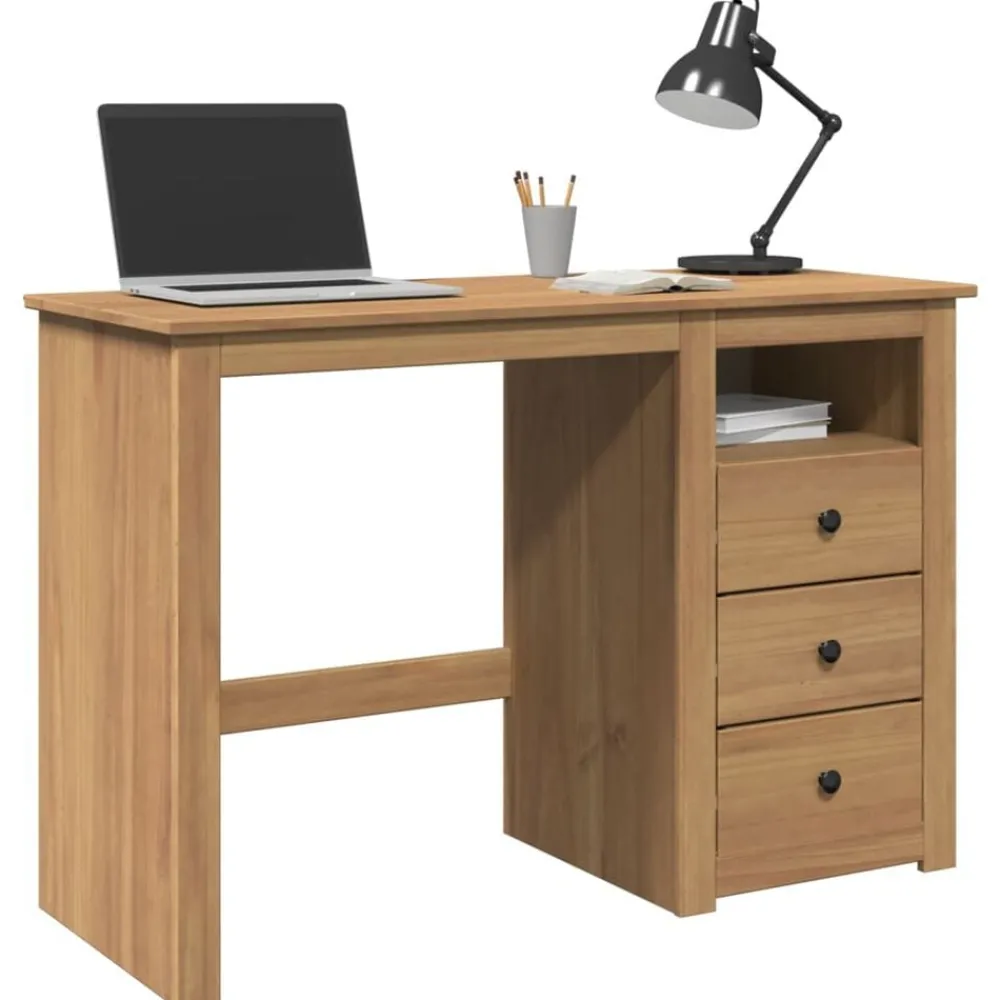 Meubles De Bureau-vidaXL Bureau PANAMA 112x45x75 cm bois massif de pin