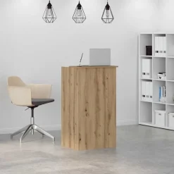 vidaXL Bureau réception chêne artisanal 55x50x103,5 cm bois ingénierie