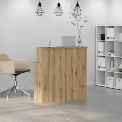 Meubles De Bureau-vidaXL Bureau réception chêne artisanal 100x50x103,5cm bois ingénierie ch&ecirc;ne artisanal