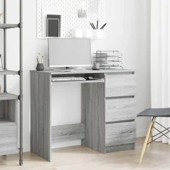 Meubles De Bureau-vidaXL Bureau 90x45x76 cm Bois d'ingénierie Sonoma gris