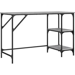 Meubles De Bureau-vidaXL Bureau 120x50x75 cm métal et bois d'ingénierie Sonoma gris