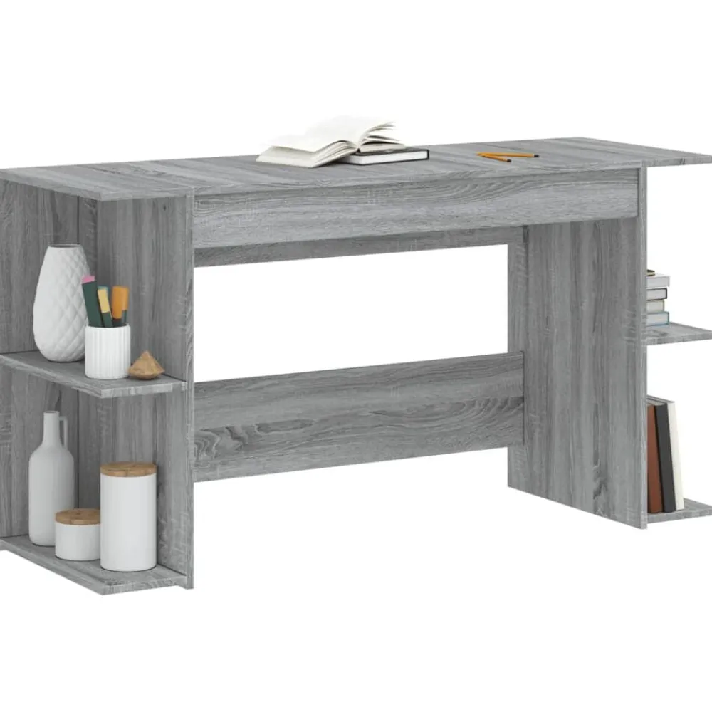 Meubles De Bureau-vidaXL Bureau 140x50x75 cm bois d'ingénierie Sonoma gris