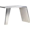 vidaXL Bureau style avion Argenté 112x50x76 cm Métal