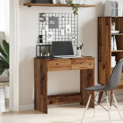 Meubles De Bureau-vidaXL Bureau style 80x40x75 cm bois d'ingénierie Vieux bois