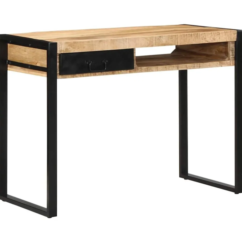 Meubles De Bureau-vidaXL Bureau 100x50x75 cm bois de manguier brut massif
