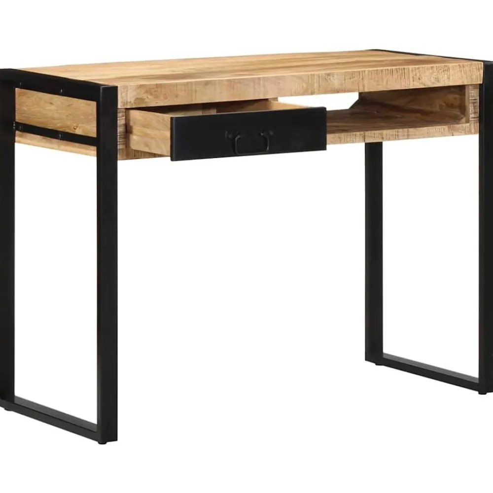 Meubles De Bureau-vidaXL Bureau 100x50x75 cm bois de manguier brut massif