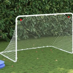 vidaXL But de football Blanc 122x81x81 cm Acier