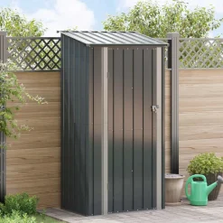 Pelouses & Jardins-vidaXL Cabanons de jardin 103 x 74 x 200 cm Métал Anthracite