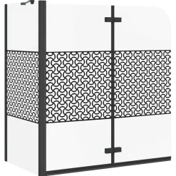 Plomberie-vidaXL Cabine de douche à rayures 120x68x130 cm Verre trempé Noir