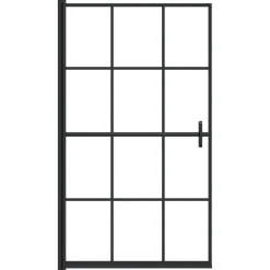 Plomberie-vidaXL Cabine de douche ESG 80x140 cm Noir