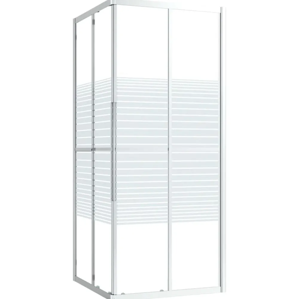 Plomberie-vidaXL Cabine de douche ESG 80x80x180 cm argenté et blanc