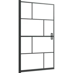 vidaXL Cabine de douche ESG 80x140 cm Noir