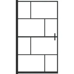 vidaXL Cabine de douche ESG 80x140 cm Noir