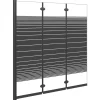 vidaXL Cabine de douche pliable 3 panneaux 130x130 cm ESG Noir
