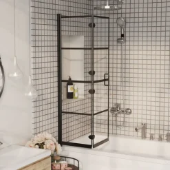 Plomberie-vidaXL Cabine de douche pliable ESG 80x140 cm Noir