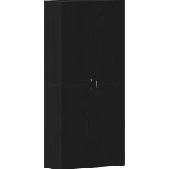Produits Ménagers-vidaXL Cabinet à chaussures Noir 80 x 35.5 x 180 cm Bois d'ingénierie Chêne noir