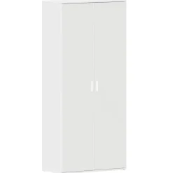 Produits Ménagers-vidaXL Cabinet à chaussures 80 x 39 x 178 cm Bois d'ingénierie Blanc