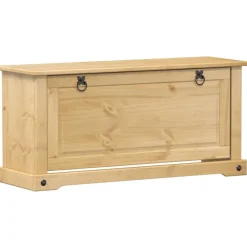 vidaXL Cabinet à chaussures Corona Blanc 99 x 32 x 85 cm Pin massif