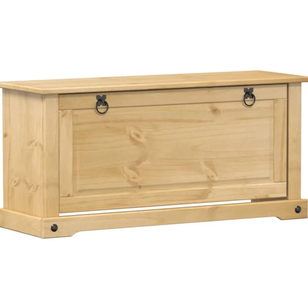 vidaXL Cabinet à chaussures Corona Blanc 99 x 32 x 85 cm Pin massif