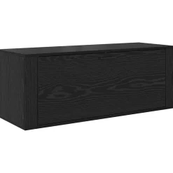 Produits Ménagers-vidaXL Cabinet à chaussures avec étagère Chêne noir 100 x 35 x 38 cm Ch&ecirc;ne noir