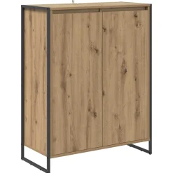 Armoires & Meubles De Rangement-vidaXL Cabinet à chaussures avec porte Chêne artisan 79 x 36 x 100 cm chêne artisanal