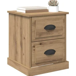 vidaXL Cabinet de chevet avec tiroir Chêne artisanal 39 x 39 x 47.5 cm