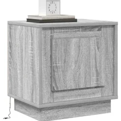 vidaXL Cabinet de chevet Gris 44 x 34,5 x 45 cm Bois d'ingénierie