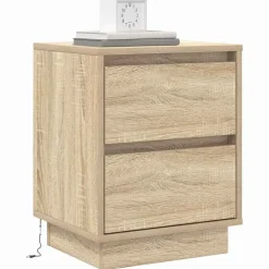 vidaXL Cabinet de chevet avec tiroir Chêne Sonoma 39 x 34,5 x 50 cm
