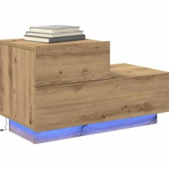 Tables-vidaXL Cabinet de chevet avec tiroir Chêne artisanal 70 x 36 x 40,5 cm ch&ecirc;ne artisanal