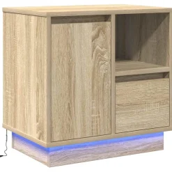 Tables-vidaXL Cabinet de chevet avec tiroir Chêne Sonoma 50 x 34,5 x 50 cm. Chêne sonoma