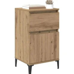 Tables-vidaXL Cabinet de chevet avec tiroir Chêne artisanal 40 x 35 x 70 cm ch&ecirc;ne artisanal