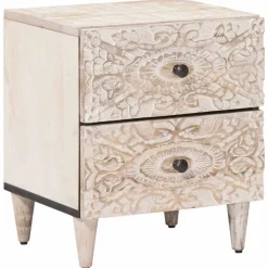 vidaXL Cabinet de chevet 40 x 33,5 x 46 cm Bois de mangue massif