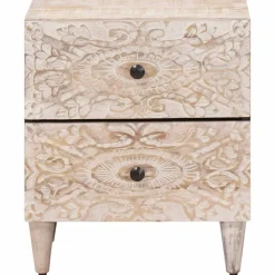 vidaXL Cabinet de chevet 40 x 33,5 x 46 cm Bois de mangue massif